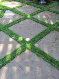 go green concrete grass engraved pavers