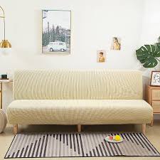 solid jacquard folding sofa bed cover