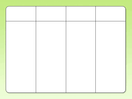 Blank Table Chart With 4 Columns 2018 Writings And Essays