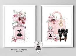 Blush Pink Wall Art Glam Fashion Print