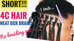 how to box braid short 4c twa hair 1