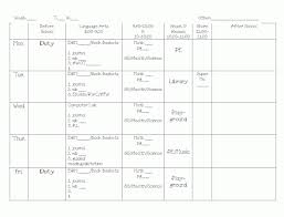 Daily Schedule Template For Teachers Printable Schedule