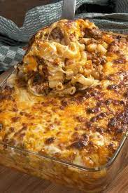 Cheesy Hamburger Bake gambar png