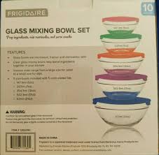 piece glass mixing bowl set 5 bowls