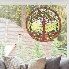 River Of Goods 24 H Tree Of Life Stained Glass Window Panel