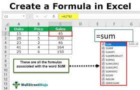 How To Create A Formula In Excel