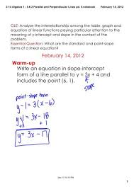 Parallel And Perpendicular Lines