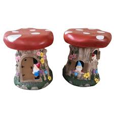Gnome House Mushroom Garden Stool