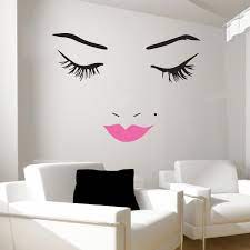 Beautiful Face Wall Decal Lips Wall