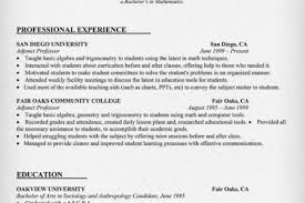        Resume Samples For College Professor     Best    Good     florais de bach info