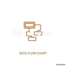 Data Flow Chart Concept 2 Colored Icon Simple Line Element