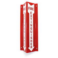 fire extinguisher projecting sign