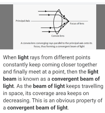 describe convergent beam of light
