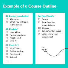 course outline with templates