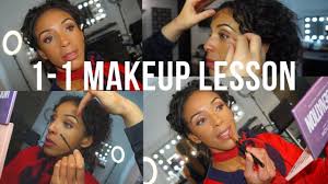 teaching a beginner how to do makeup
