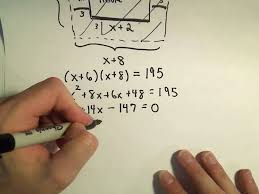 geometry word problems using quadratic