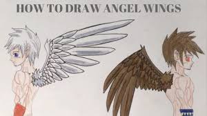 How To Draw Angel Wings Manga Style Youtube