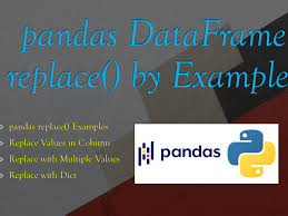 pandas dataframe replace by