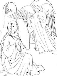 Mary visits her cousin elizabeth. An Angel Visits Mary Coloring Pages