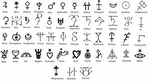 Chart With Symbols For Hellenic Gods Pagan Symbols Greek