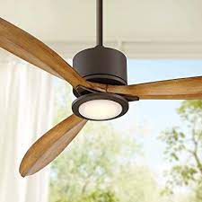 Ceiling fans with lights can be considered as the best dual or combo that serves as a functional and decorative piece in your house. 56 Rally Modern Contemporary Tropical 3 Blade Outdoor Ceiling Fan With Light Led Remote Control Oil Rubbed Bronze Koa Damp Rated Patio Exterior House Porch Gazebo Garage Barn Casa Vieja Amazon Com