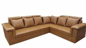 brown 7 seater leather sofa set living