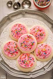 frosted sugar cookies with sour cream
