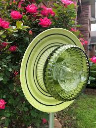 Repurposed Glass Plate Flower Glass