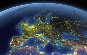 Wallpaper lights, planet, Earth, Europe ...