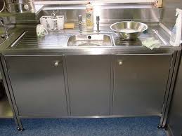 It can be painted and stained to any shade; Stainless Steel Kitchen Sink Cabinet Catering Kitchens 100 Stainless