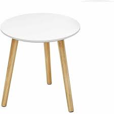 White Round Side Table