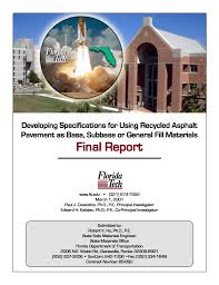 Final Report Florida Department Of Transportation