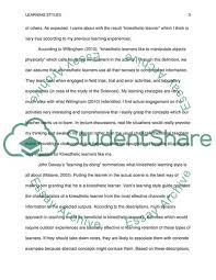 Learning Style Essay Example Topics And Well Written Essays 500