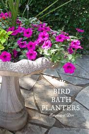 Diy Bird Bath Planter Ideas Gardening