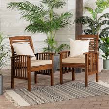 Acacia Wood Patio Chairs With Cushions
