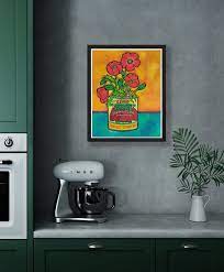 Poppies Art Italy Print Italian Kitchen