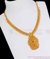gold plated necklace fl design