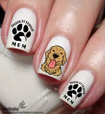 golden retriever dog nail art decal
