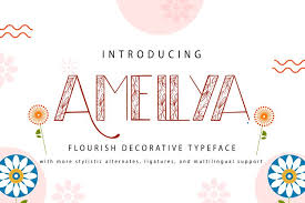 amellya flourish decorative typeface
