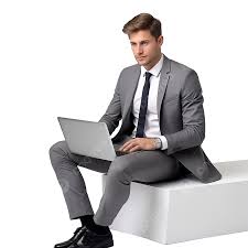 laptop businessman sitting