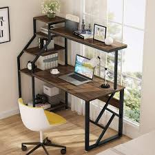 Desks with metal frames feature clear or frosted tempered glass desktops and shelves. Inbox Zero Rectangular Computer Desk Office Set With Hutch Reviews Wayfair