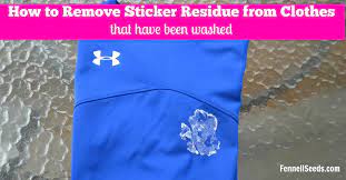 how to get sticker residue off clothes