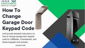 how to change garage door keypad code