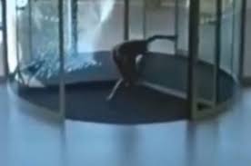 Revolving Glass Door Trying To Escape