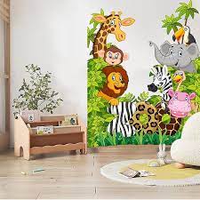 1pc Jungle Animal Wall Stickers Cartoon