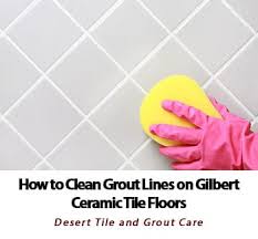 clean grout lines on ceramic floors