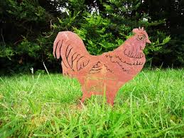 rusty metal cocl rusty rooster
