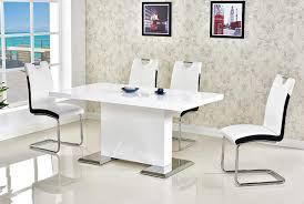 vicente modern dining table white lacquer