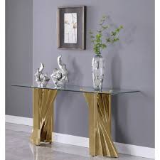 gl console table with stainless