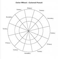 color wheel with colored pencil